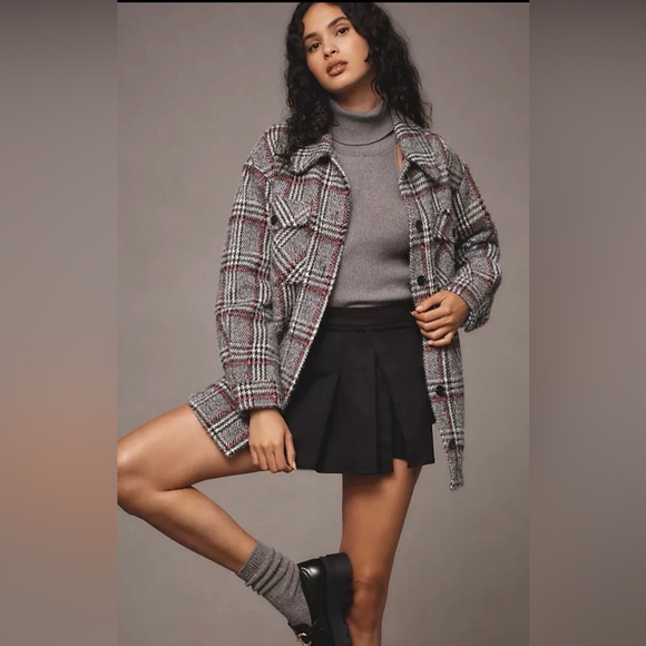 Greylin Jackets & Blazers - Greylin Anthropologie Knit Grey Jacket Women’s 
Up Fuzzy Boho Retro Size: S
